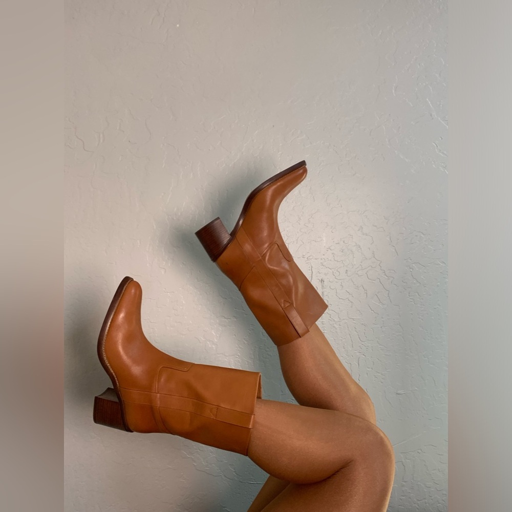 Jeffrey Campbell Cream and Brown Ankle Boot